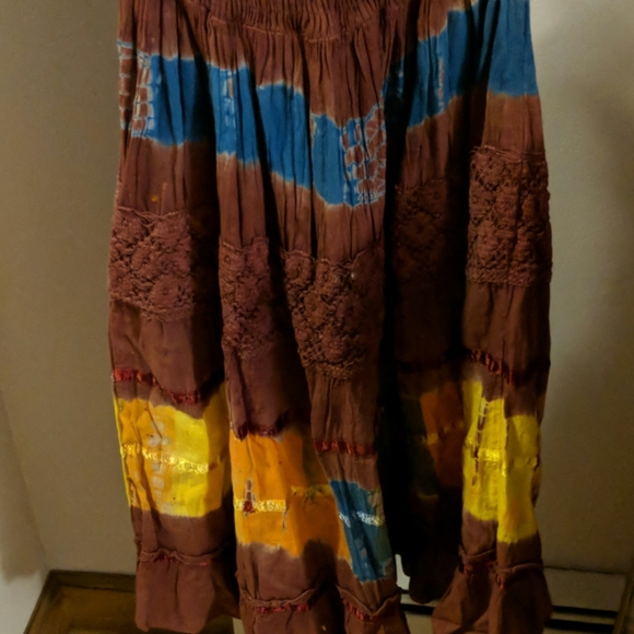 Strapless tie-dye dress - Picture 4 of 4